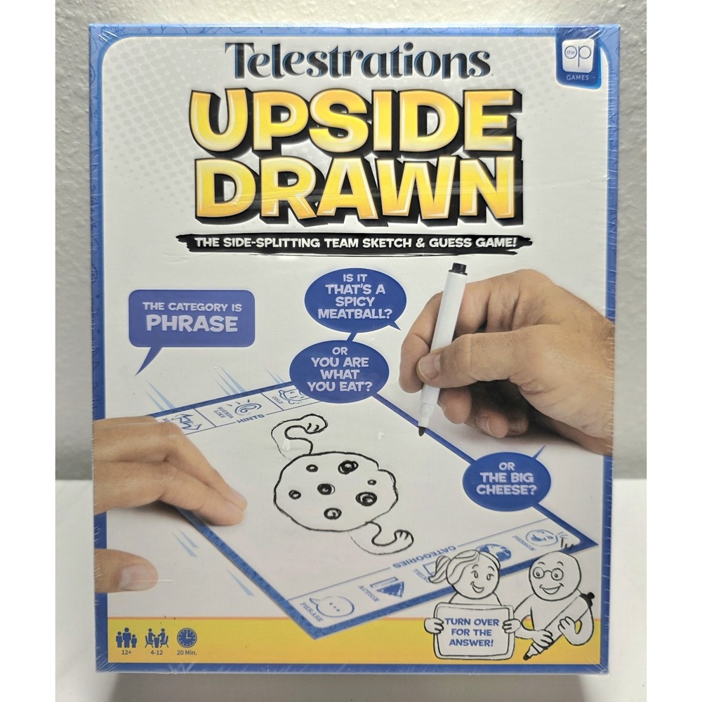 Telestrations Upside Drawn - The Side-Splitting Team Sketch & Guess Game - NEW!